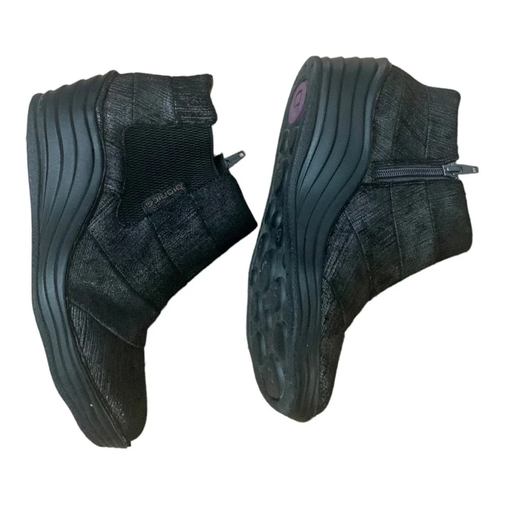 Bionica Women Shoe Platforms & Zipper Leather Black Size 6